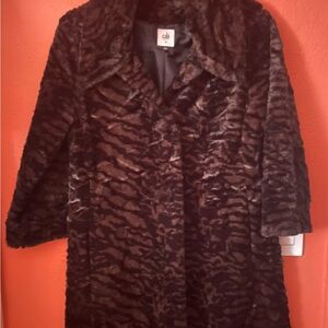 CAbi Dark Brown Teddy Jacket